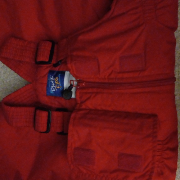 RAWIK Kids Size 4 Red Snow Bibs - Picture 4 of 10